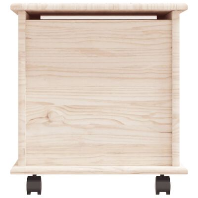 vidaXL Storage Chest with Wheels ALTA 28.7"x15.6"x17.3" Solid Wood Pine