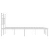vidaXL Bed Frame White Steel Double Bed Frame Rectangular Modern