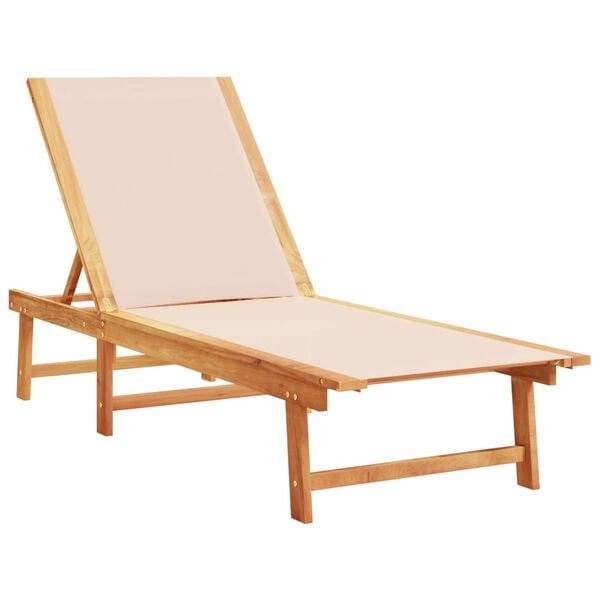 vidaXL Sun Lounger Cream