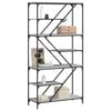 vidaXL Bookshelf Gray Sonoma Engineered wood, Steel