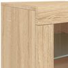vidaXL Sideboard Sonoma oak Engineered wood, glass Medium Sideboard