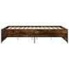 vidaXL Bed Frame Smoked Oak Engineered wood, Steel Double Durable