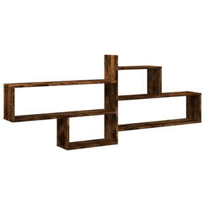 vidaXL Wall Shelf Smoked Oak 65.9x7.1x26.8" Engineered Wood
