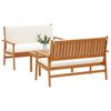 vidaXL Garden Sofa Set 3 pcs Brown 47.24 x 25.79 x 31.10 in