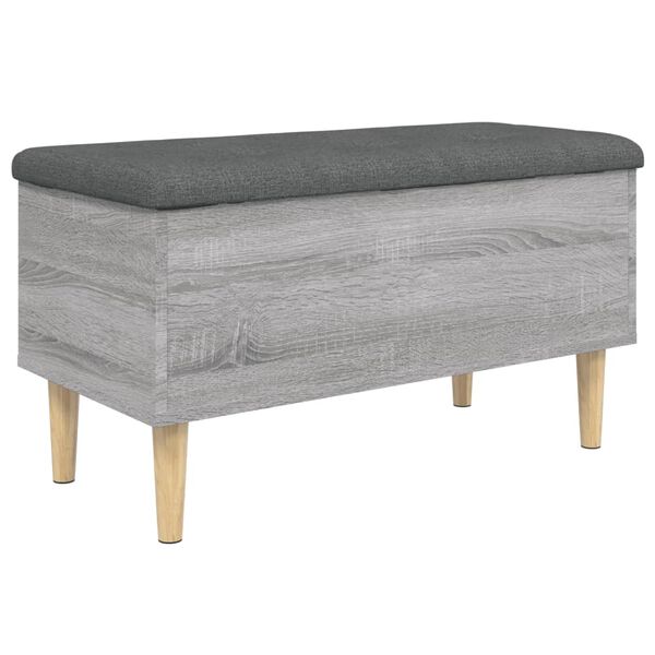 vidaXL Storage Bench Gray Sonoma
