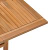 vidaXL Dining Table Teak Brown Teak hardwood Medium Foldable