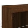 vidaXL Sideboard Brown Oak Engineered wood, Glass Medium Sideboard