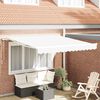 vidaXL Retractable Awning White 118.11 x 98.43 in Fabric and Steel