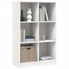 vidaXL Bookcase White Solid Pine Wood Medium Bookcase Rectangular