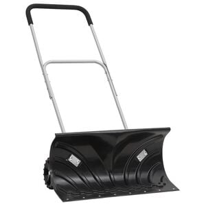 vidaXL Snow Shovel Black and silver Powder-coated steel Medium
