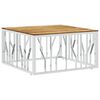 vidaXL Coffee Table Silver and natural wood
