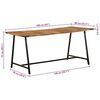 vidaXL Dining Table 63"x31.5"x29.5" Solid Wood Mango