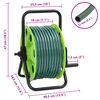 vidaXL Free Standing Green Hose Reel with 65.6 ' Hose PVC