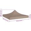 vidaXL Party Tent Roof 9.8'x9.8' Taupe 0.9 oz/ft²