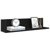 vidaXL Wall Shelf Black Engineered wood Medium Wall mounting