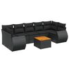 vidaXL Garden Sofa Set Black PE Rattan Large Modular Garden Sofa Set