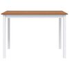 vidaXL Dining Set Brown and White Pine wood Large Durable Dining Set