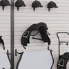 vidaXL Saddle Rack Black Powder-coated iron Compact Portable