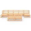vidaXL Garden Lounge Set Natural Wood Solid Pine Wood Large Modular