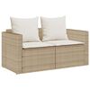 vidaXL Garden Sofa Set Beige and Cream White