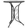vidaXL Table Black and Grey Iron frame, Ceramic top Small Durable