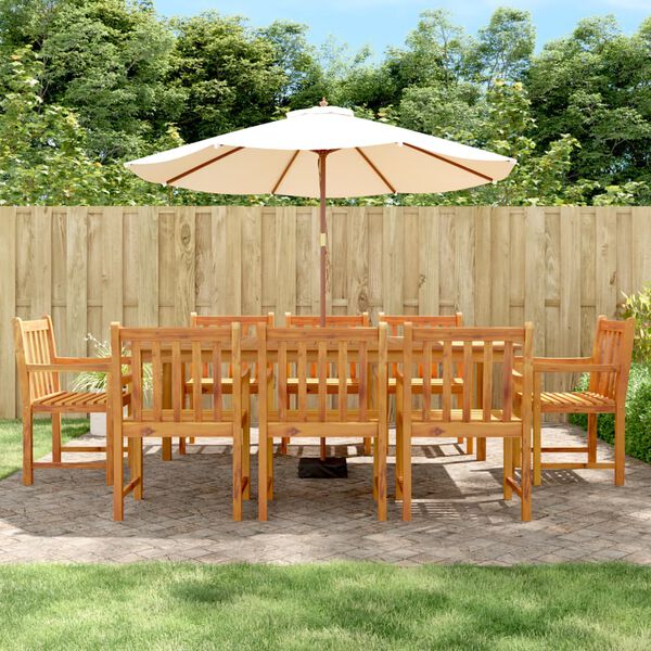 vidaXL Garden Dining Set Acacia wood Solid acacia wood Large Stackable