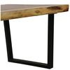 vidaXL Coffee Table Natural wood and black
