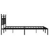 vidaXL Bed Frame Black Steel Super King Bed Frame Rectangular