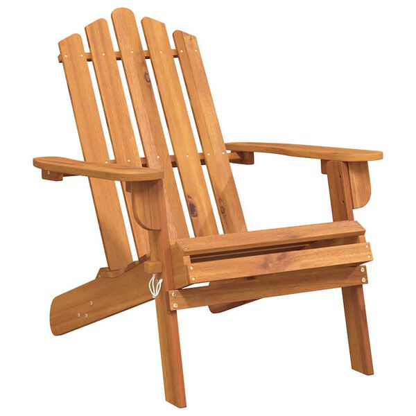 vidaXL Garden Chair Natural wood Solid Acacia wood Standard Foldable
