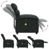 vidaXL Massage Recliner Chair Black Faux leather, metal, plywood Single
