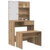 vidaXL Dressing Table Set Artisan Oak Engineered wood, acrylic Medium