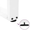 vidaXL Dining Table Leg White Powder-Coated Steel Medium Adjustable Feet