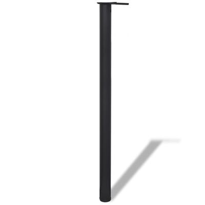 vidaXL 4 Height Adjustable Table Legs Black 43.3"