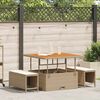 vidaXL Garden Dining Set Beige Poly rattan