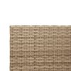 vidaXL Patio Sofa with Table and Cushions L-Shaped Beige Poly Rattan