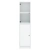 vidaXL Highboard White Engineered wood, glass Medium Highboard