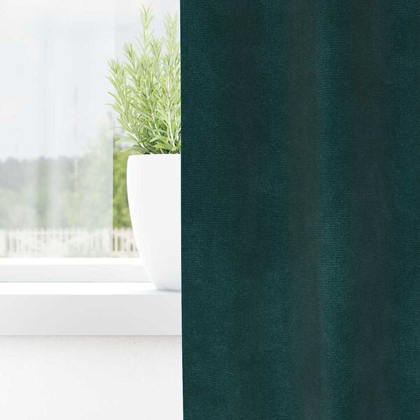 vidaXL Blackout Curtains 2 pcs Dark Green 55.12 x 88.58 in Velvet