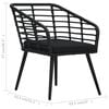 vidaXL Garden Chair Set of 2 Black