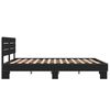 vidaXL Bed Frame Black Engineered Wood King Size Durable Bed Frame