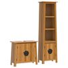 vidaXL Bathroom Furniture Set Natural Wood Solid pine wood Medium