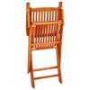vidaXL Garden Chair Set of 8 Brown Solid eucalyptus wood Compact