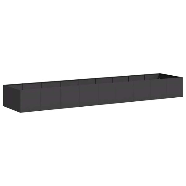 vidaXL Planter Black Cold-rolled steel Large Durable Planter