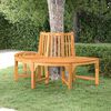 vidaXL Tree Bench Reddish Brown Solid Eucalyptus Wood with an Oil Finish
