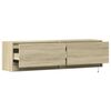 vidaXL TV Wall Cabinet Sonoma Oak Engineered Wood 55.1 x 12.2 x 15.0 in