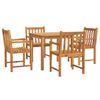 vidaXL Garden Dining Set Natural Wood Brown Solid Acacia wood Medium