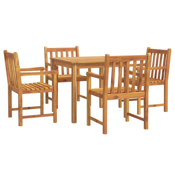 vidaXL Garden Dining Set Natural Wood Brown Solid Acacia wood Medium