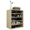 vidaXL Shoe Cabinet Sonoma oak Engineered wood Medium Shoe Cabinet