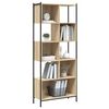 vidaXL Bookcase Sonoma Oak 28.3"x11"x67.7" Engineered Wood