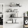vidaXL Shelf Set of 4 High gloss grey Engineered wood
