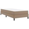 vidaXL Bed Frame with Mattress Cappuccino 31.50 x 78.74 in Fabric